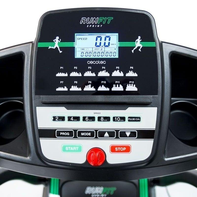 Detalle de Cecotec RunFIt Sprint: cinta de correr para entrenamientos en casa con 14 km/h y amortiguación premium