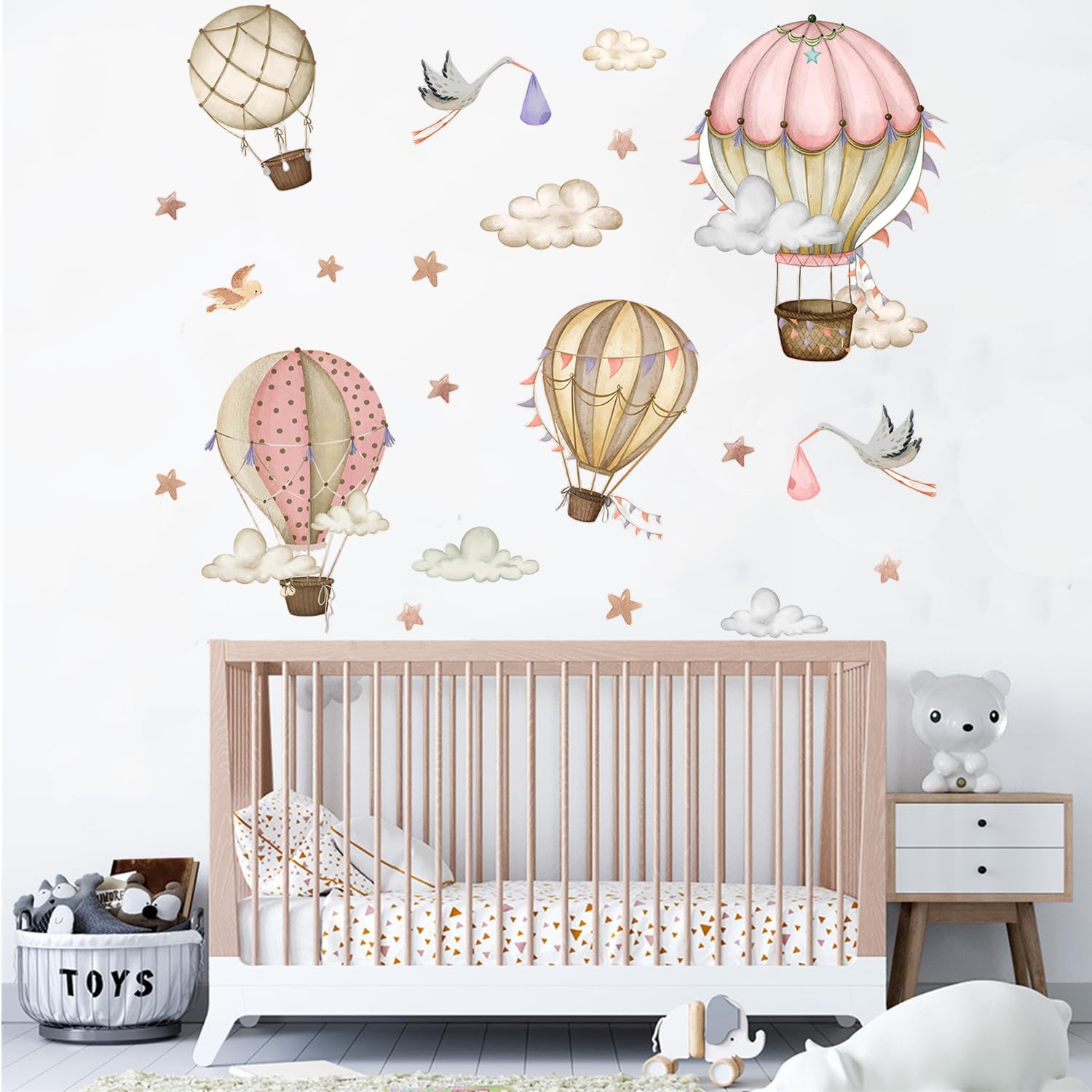 Thumbnail 4 de Kids Wall Stickers 4 Hot Air Balloons