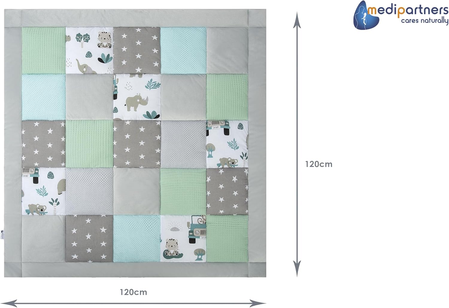 Thumbnail 2 de Medi Partners Tapis d'éveil bébé 120x120 cm