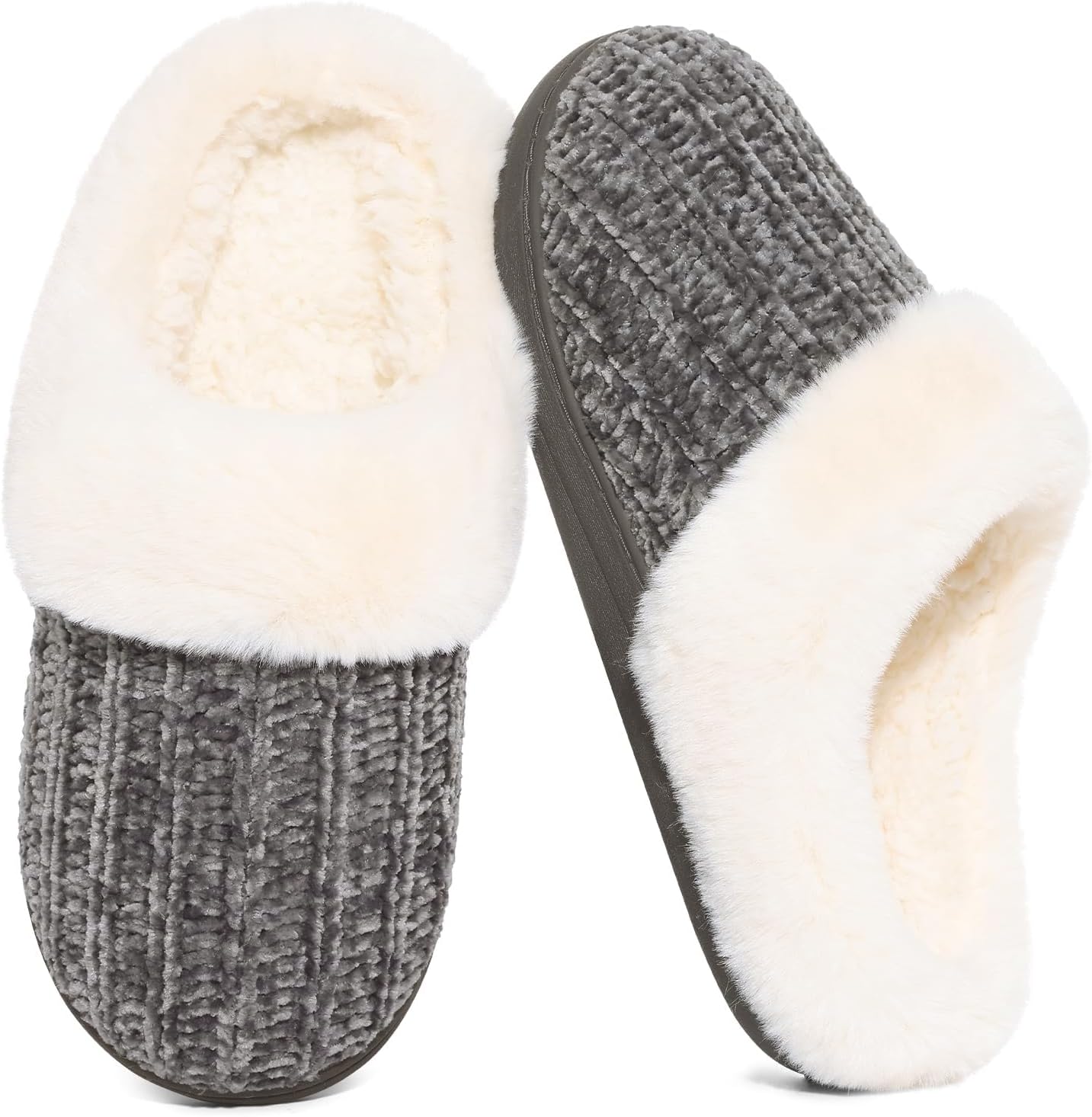 Thumbnail 6 de Evshine Warm Knit House Slippers for Women with Memory Foam and Anti-Slip Soles