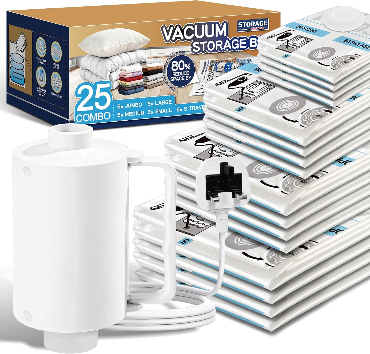 Detalle de Storage Master Space Saver Bags 80% space