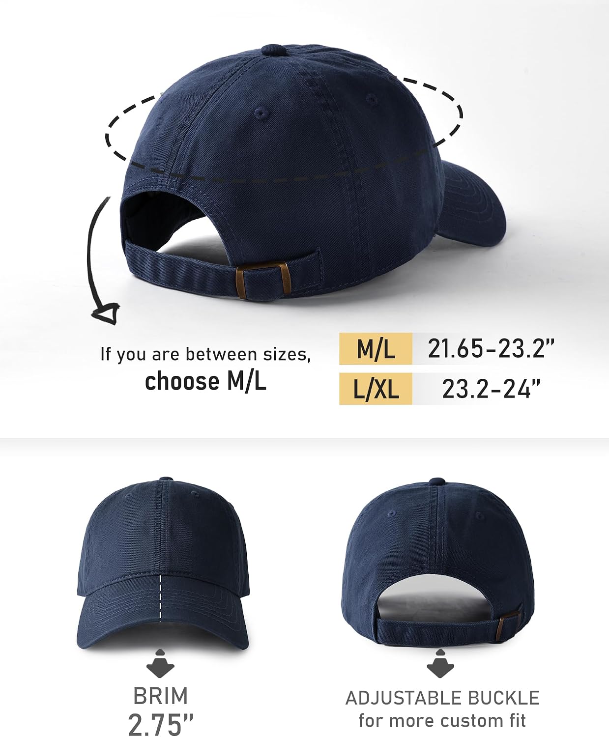 Detalle de FURTALK Unisex Baseball Cap 100% Cotton