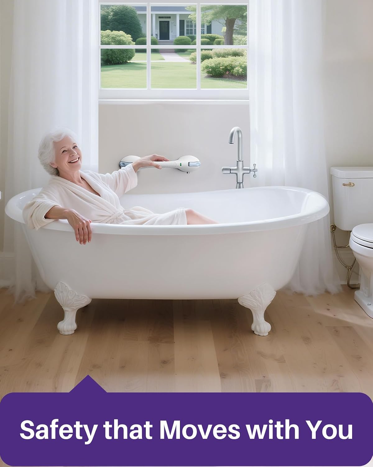Thumbnail 6 de KEKOY 17.5 Inch Suction Grab Rails (2 Pack) – No Drilling, Heavy-Duty Bath Aids for Disabled & Elderly