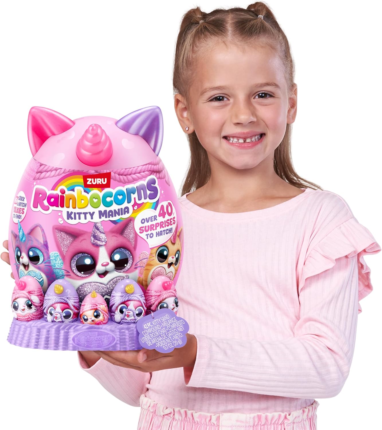 Thumbnail 6 de Rainbocorns Kitty Mania Orange Cat (POUNCEKIN) by ZURU plush toy