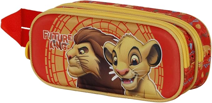 Detalle de Disney El Rey León Estuche Portatodo 3D Naranja, 22x9.5 cm 🦁