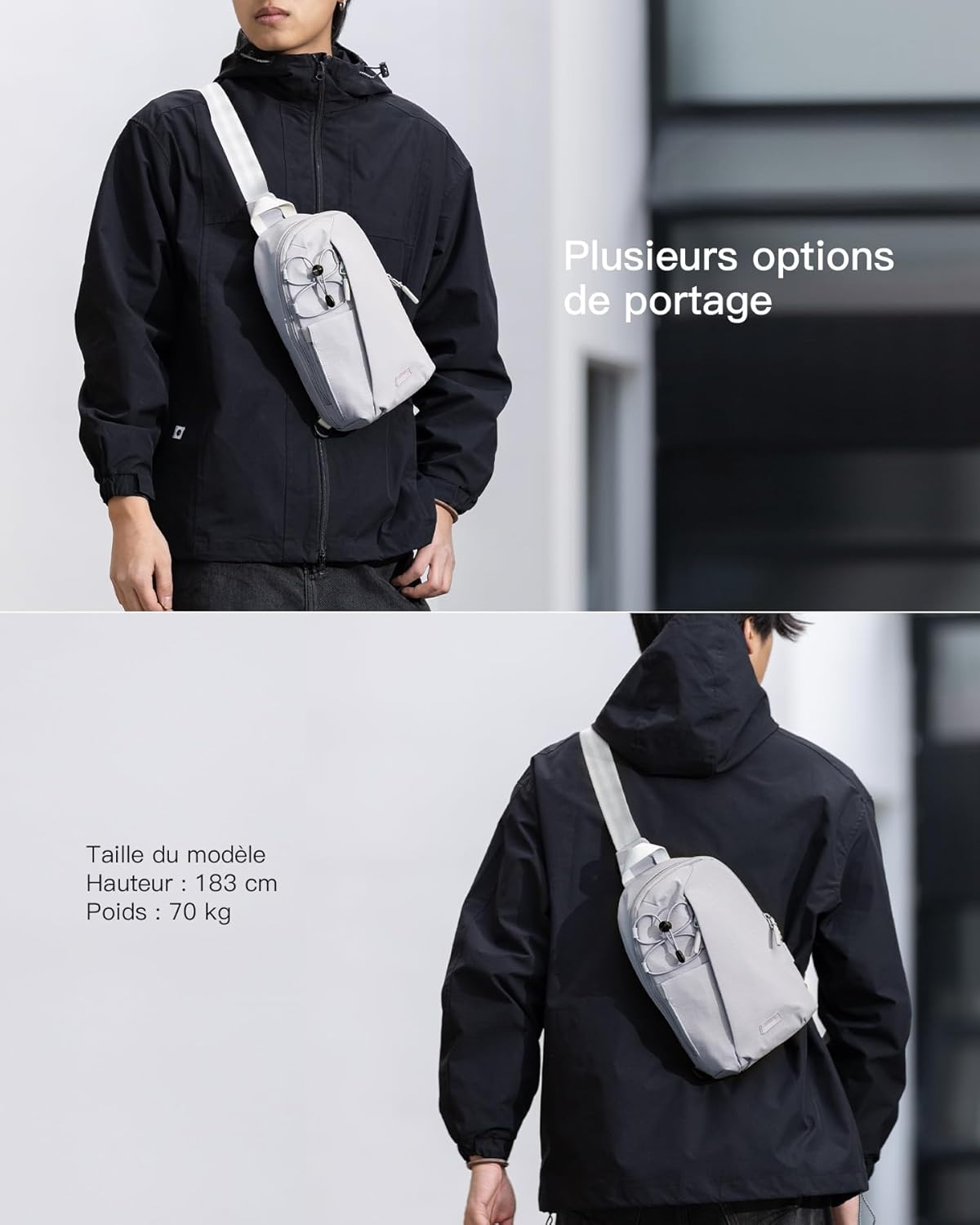 Thumbnail 6 de Inateck Sling Bag X-Row : Sac banane léger avec poche RFID pour voyage et plein air