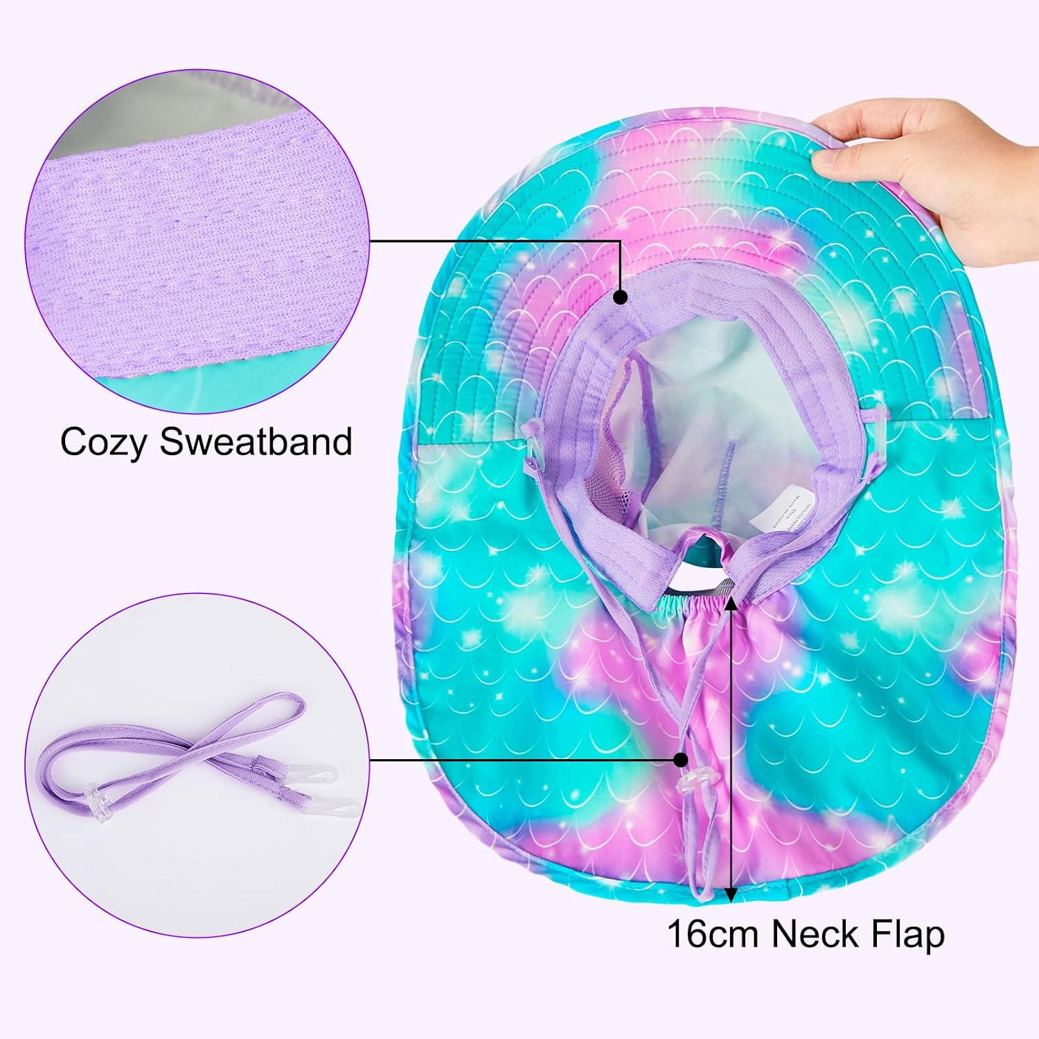 Thumbnail 4 de MHJY Kids sun hat, UV protection 2-9 years