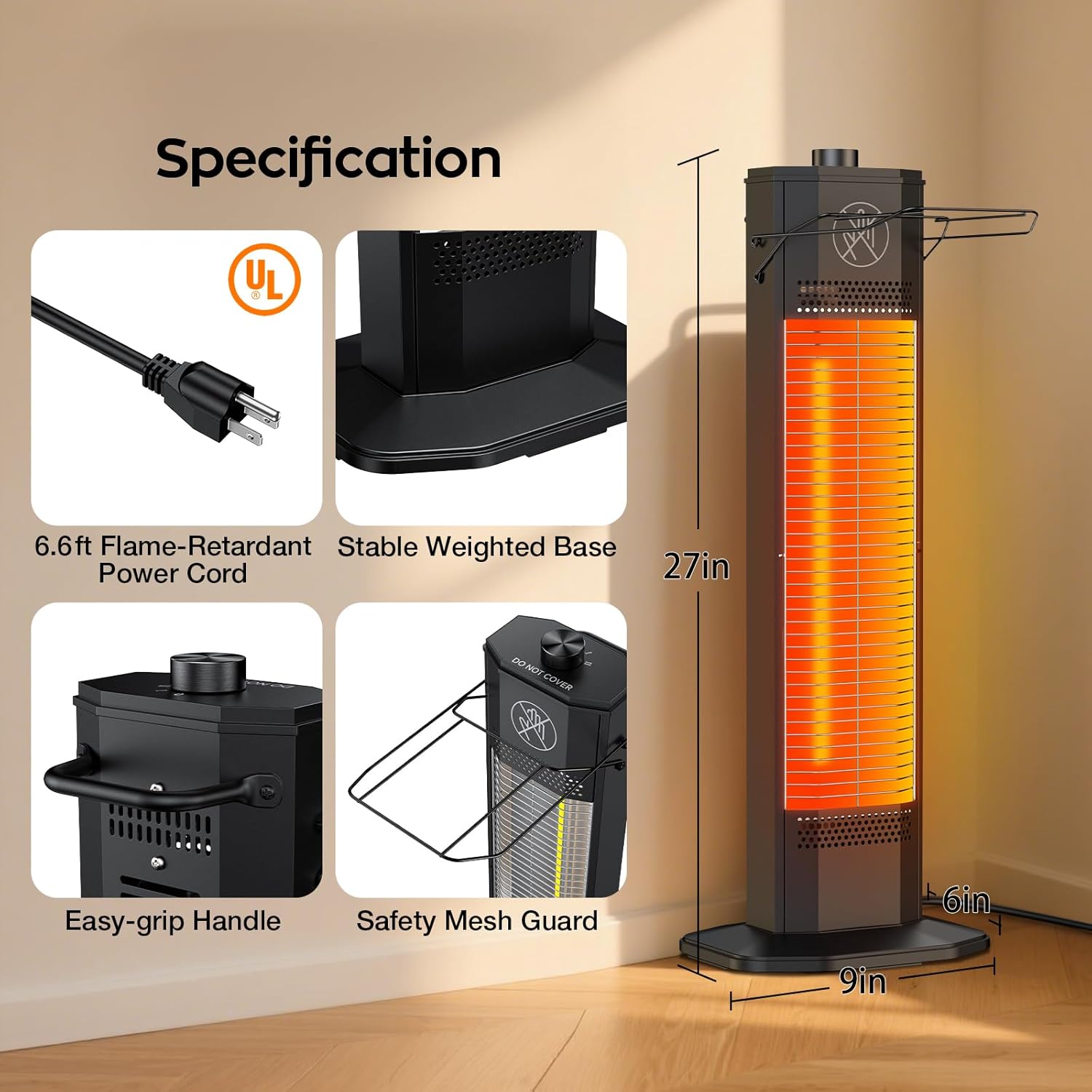 Thumbnail 6 de 27-Inch Infrared Patio Heater ⚡