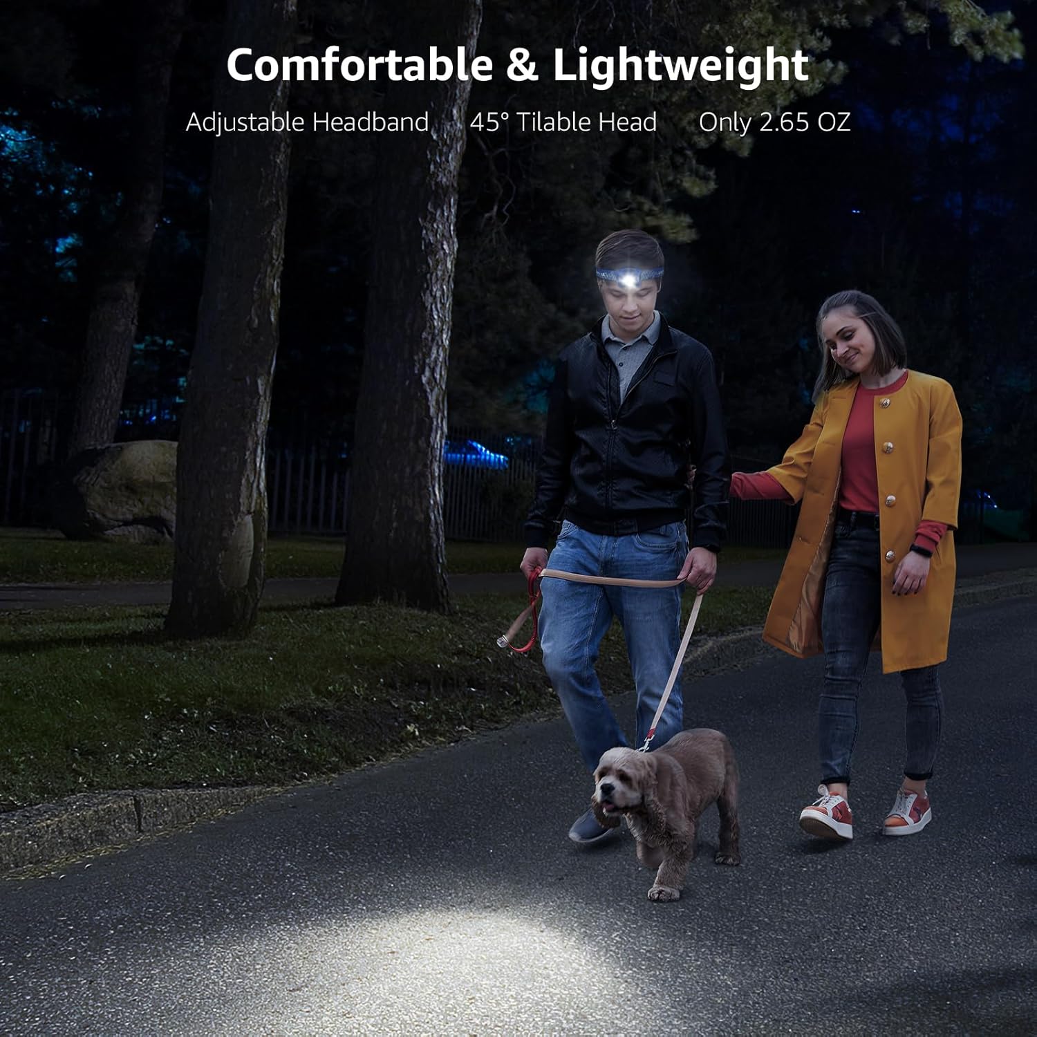 Detalle 1 de Lepro head torch Rechargeable 2 pack 2000L