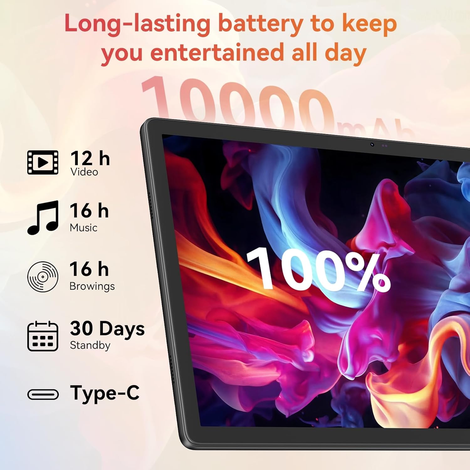 Detalle 2 de URAO Tablet 14-inch Android 15 tablet, 30GB RAM
