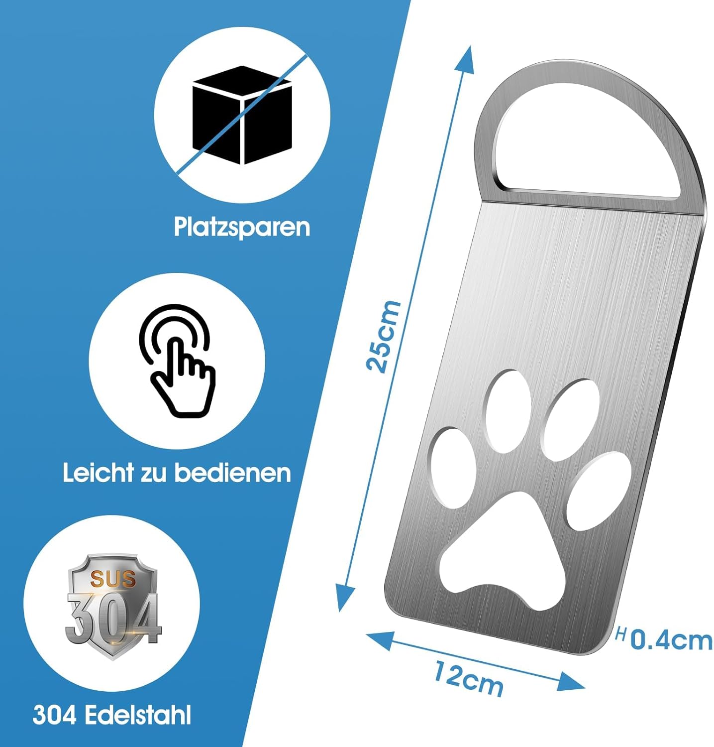Thumbnail 2 de Dog Tie-Out Stake 304 Stainless Steel Camping Dog Anchor (0.4cm thickened) for RV, Auto & Pets