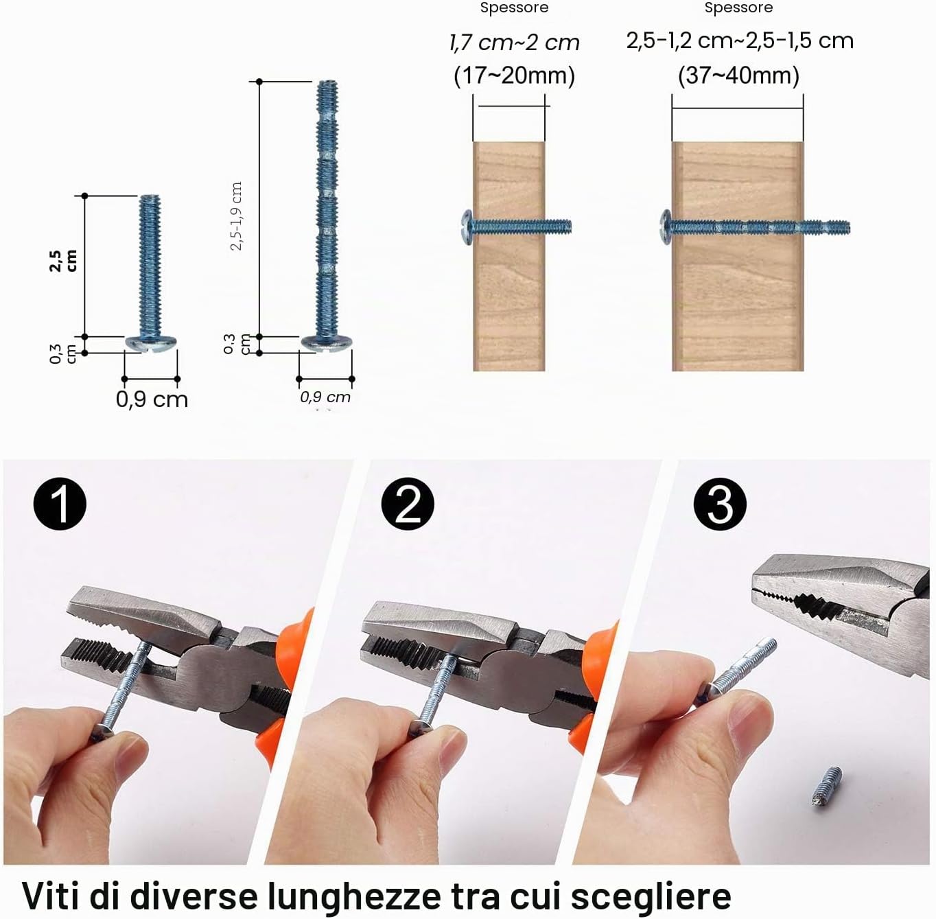 Thumbnail 6 de Amerdeco 10 maniglie per mobili in alluminio oro, interasse foro 128 mm (UK0002)