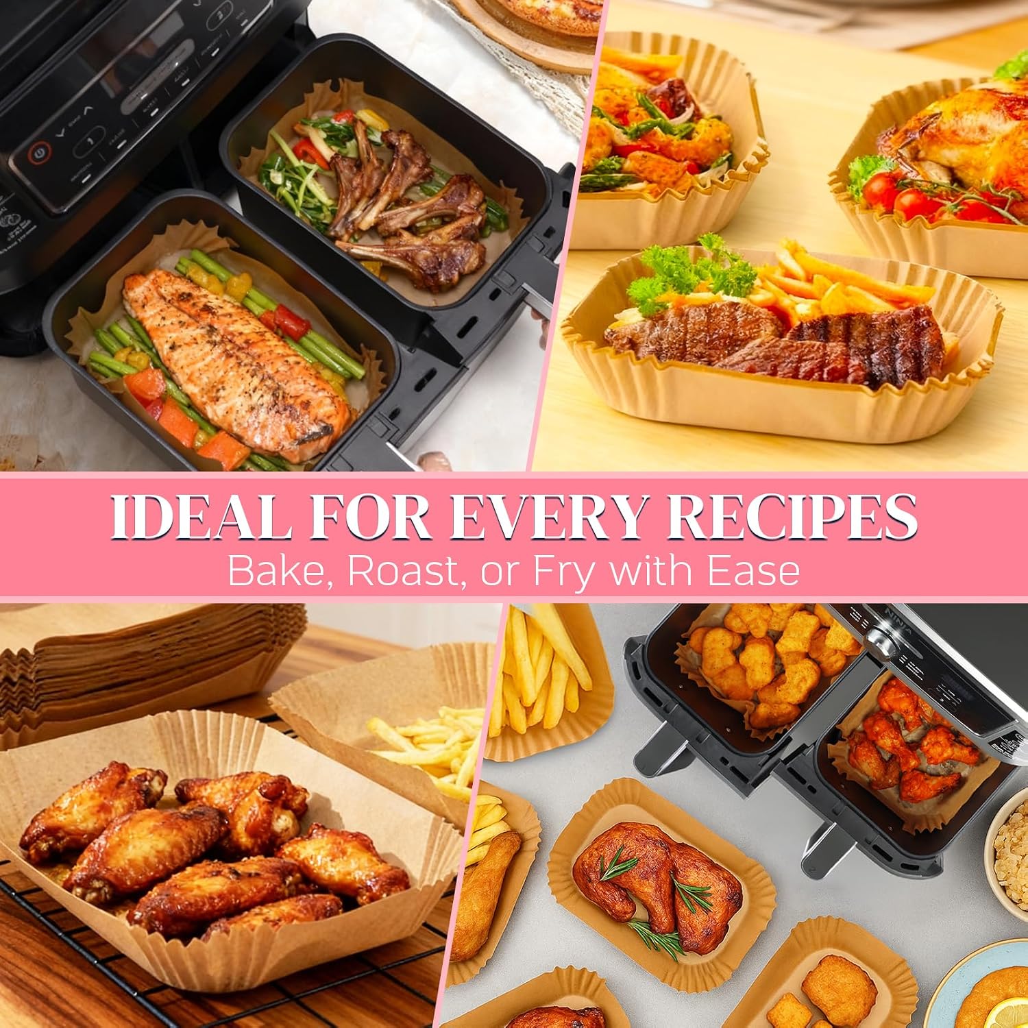 Thumbnail 4 de BYKITCHEN Air Fryer Liners 100pcs