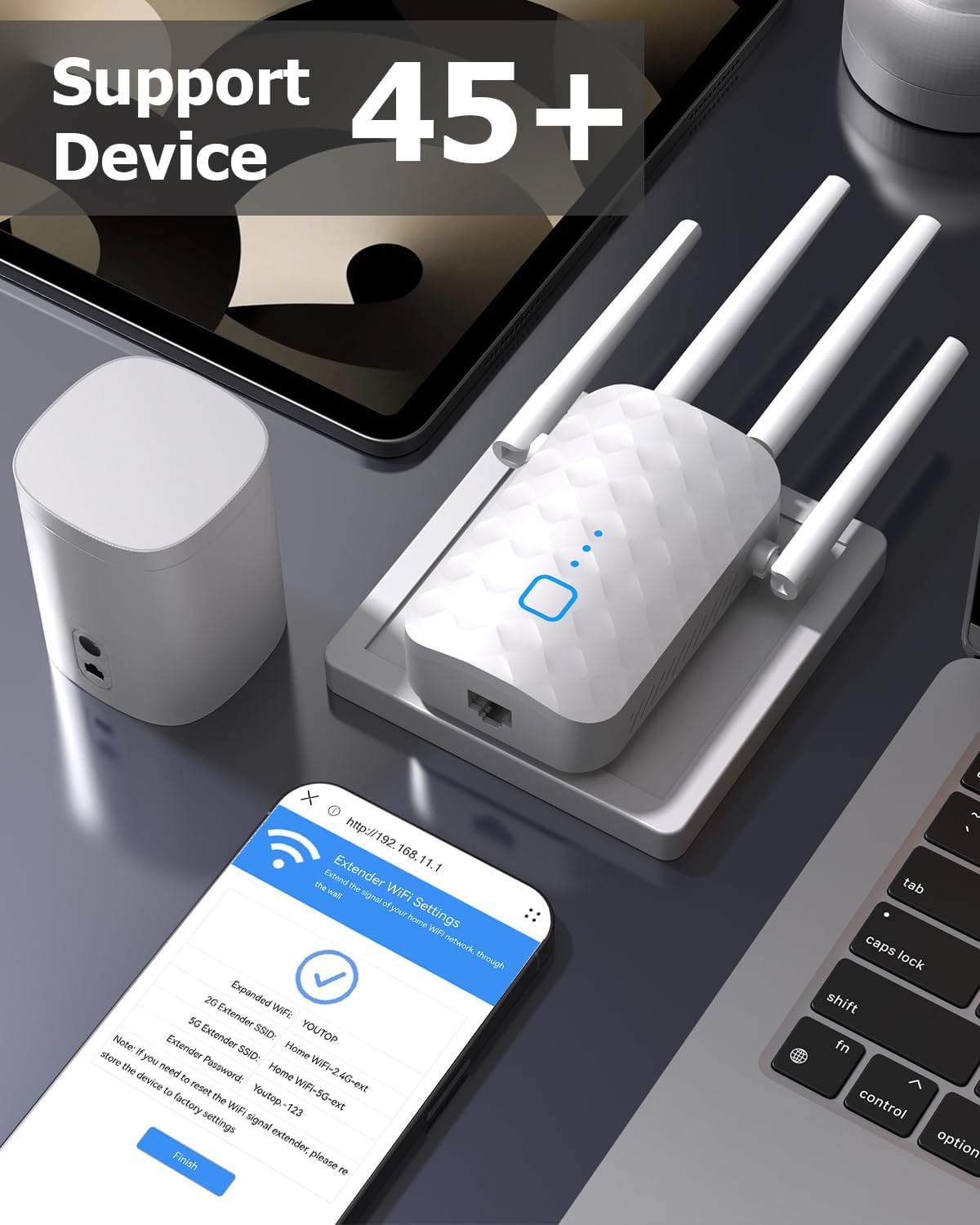 Thumbnail 5 de MEETOWN WLAN Verstärker: Dualband Repeater mit Gigabit‑LAN und AP‑Modus