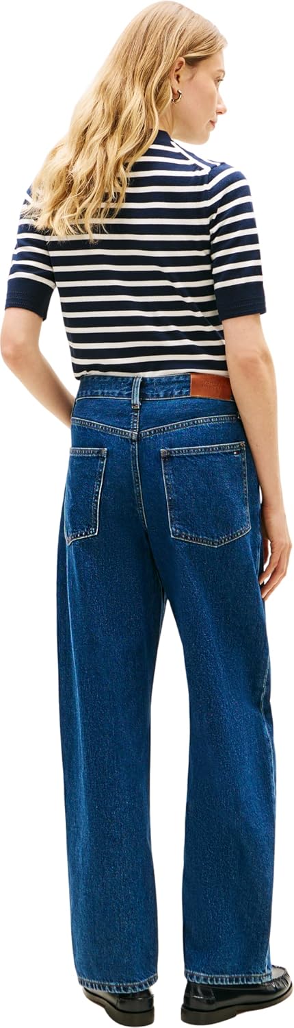Detalle de Tommy Hilfiger DNM EMI Barrel RW Ww0ww49665 – Jeans da Donna in Denim Barrel