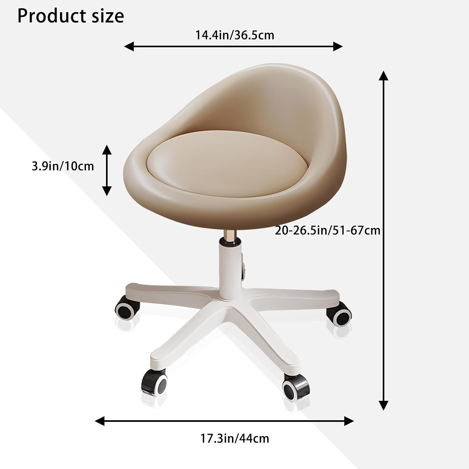 Detalle 2 de Timbertouch Rolling Stool 14.4-inch