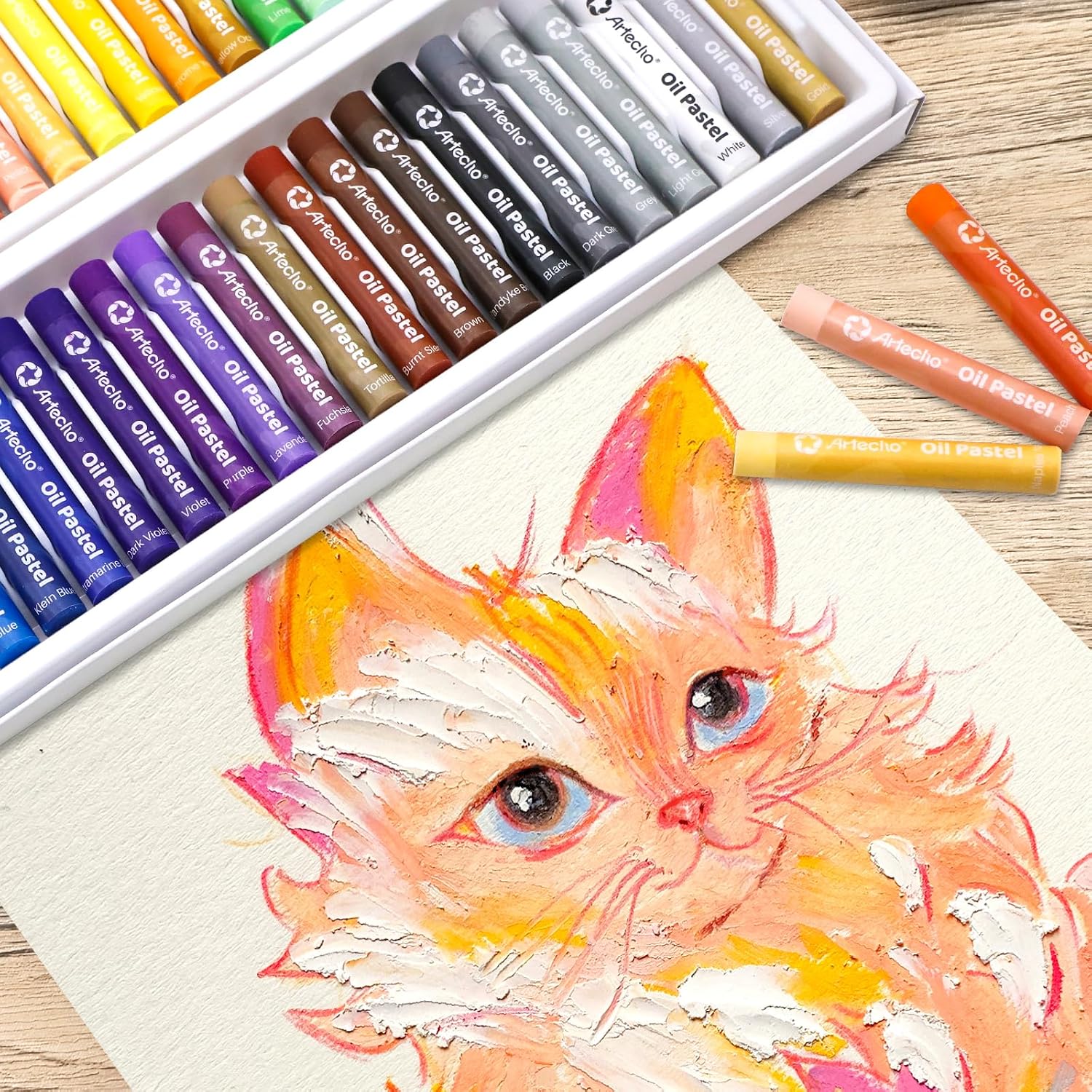 Thumbnail 4 de Artecho Oil Pastels 120-Color Set
