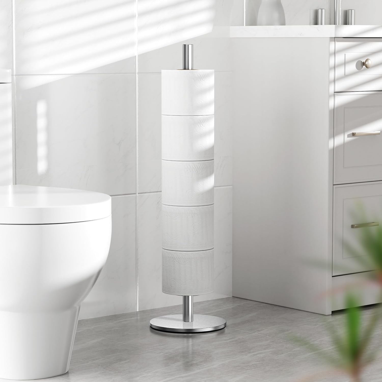 Thumbnail 6 de niffgaff A16-150S-SS-CA Freestanding Toilet Paper Holder, Brushed Nickel