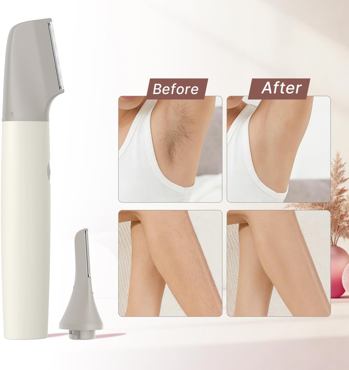 Detalle de TOUCHBeauty Bikini Trimmer for Women – 2-in-1 Electric Trimmer with 26mm & 36mm Heads