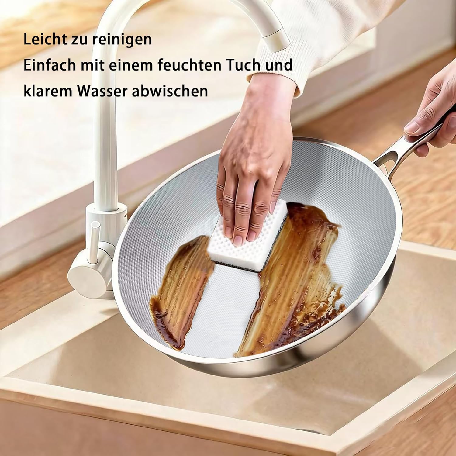 Thumbnail 5 de SSGP Titan-Wokpfanne 28–30 cm: unbeschichtet, PFOA-frei und kratzfest für Induktion & Gas