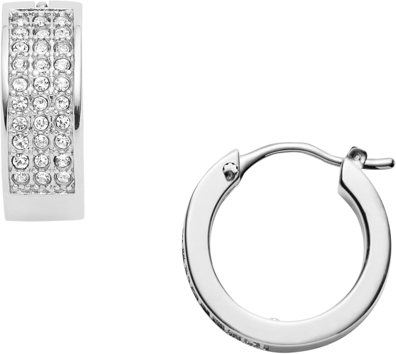 Thumbnail 5 de Fossil Boucles d'oreilles pour femmes, Huggie Hoop en acier inoxydable ton or rose