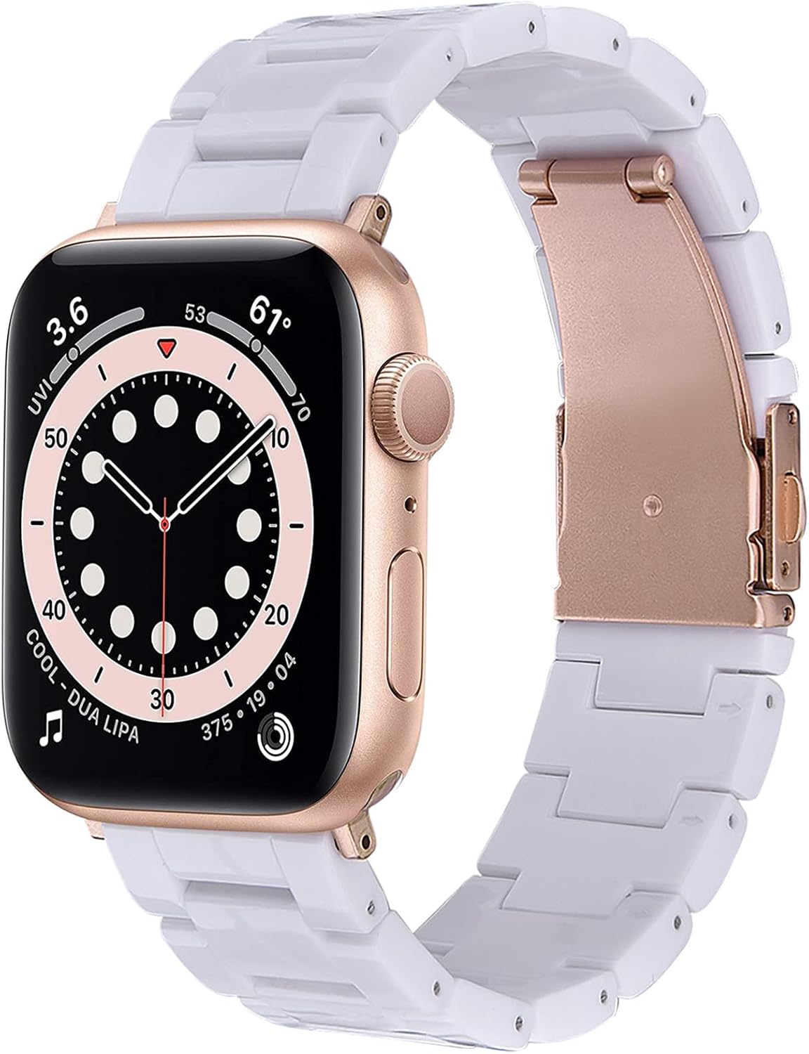 Detalle de V.R.HOPE Resin Apple Watch Band, White