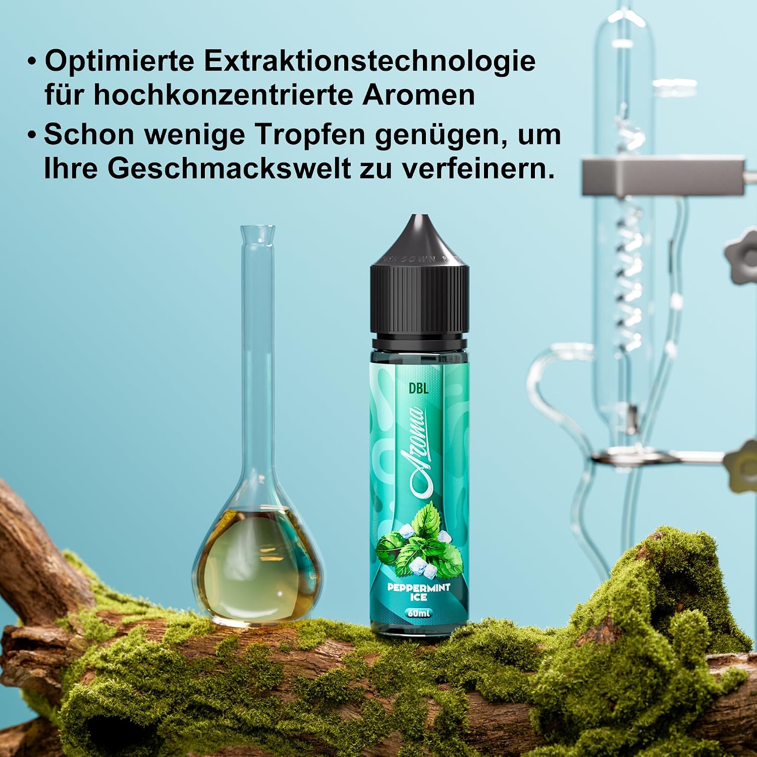 Detalle de DBL Aromakonzentrat 60ml Pfefferminz-Eis – Hochkonzentriertes, veganes Aroma ohne Zusatzstoffe