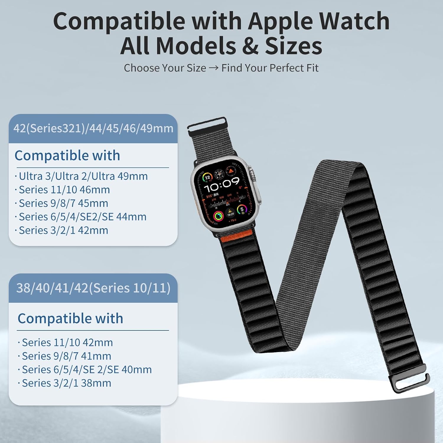 Detalle de Zspoly Apple Watch用ナイロンスポーツバンド 上腕・足首対応、Cフック式