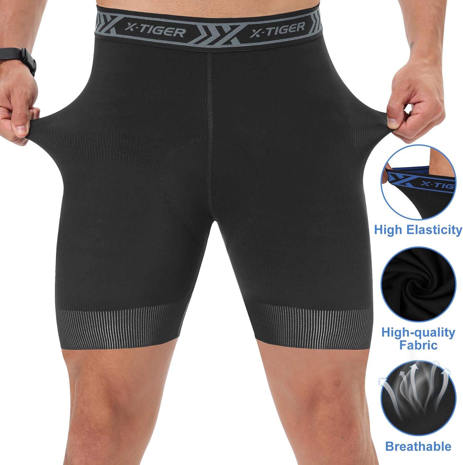 Thumbnail 1 de X-TIGER Short Cycliste Homme éponge Padded – Cuissard coussiné, rapide à séchage, anti-glissement