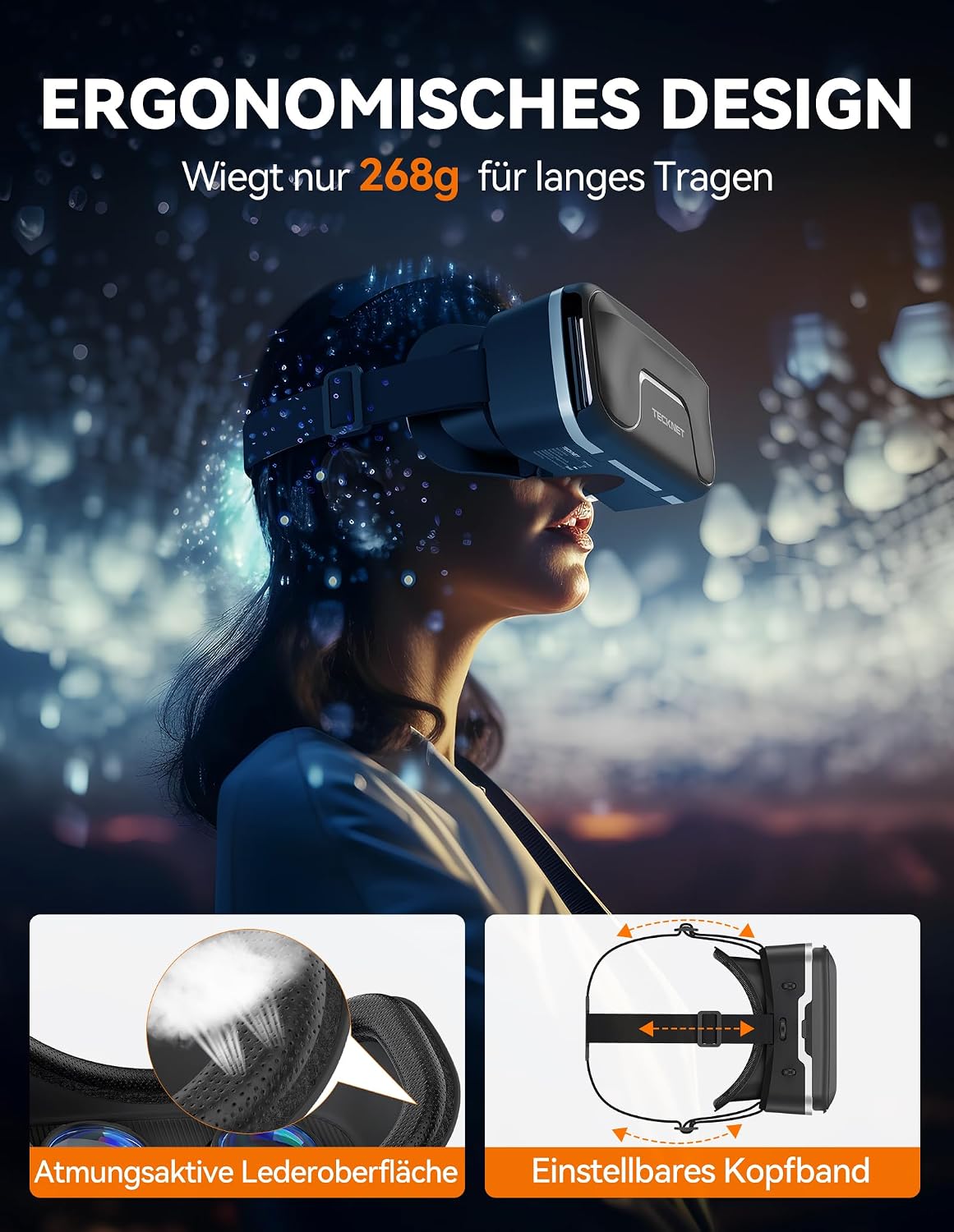 Thumbnail 4 de TECKNET VR Headset for Phone