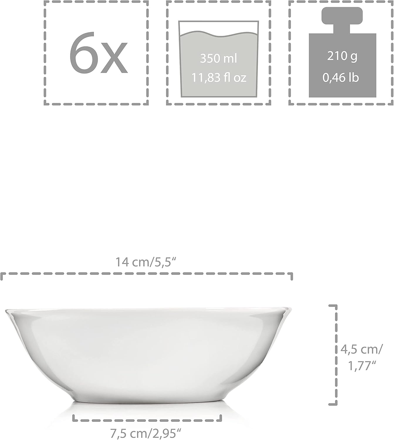 Thumbnail 4 de SÄNGER Bilgola Black Lines Kombiservice „36-teilig“ für 6 Personen – Geschirrset mit Porzellantellern und schwarzen Linien