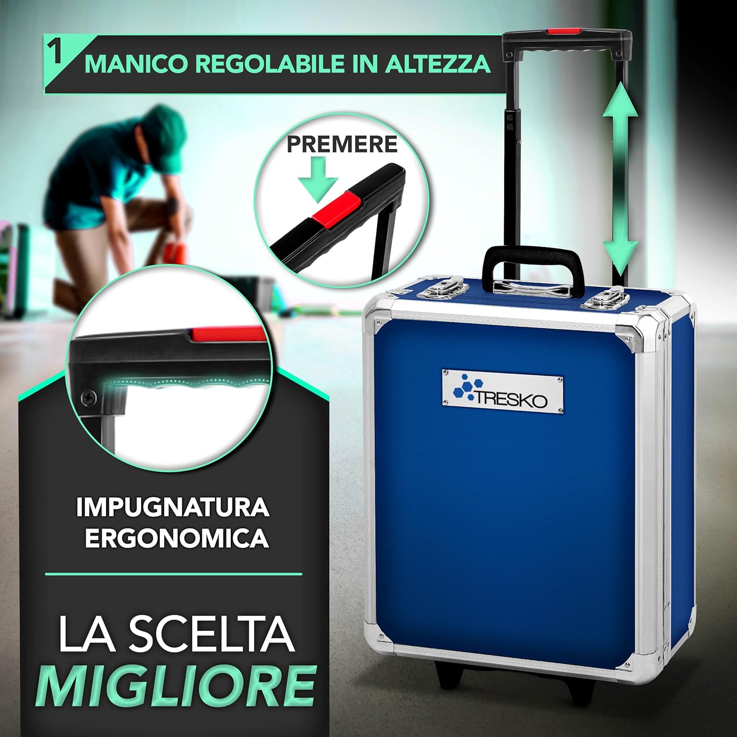 Thumbnail 6 de TRESKO Valigia attrezzi 949 pezzi