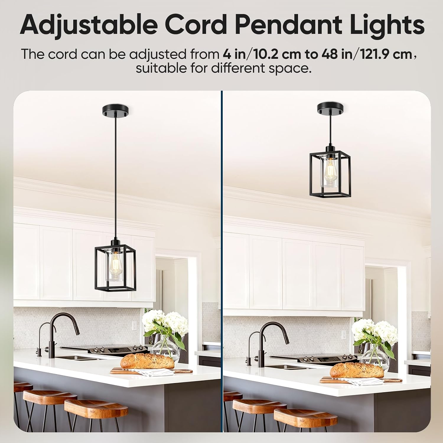 Thumbnail 5 de Pendant Lights, Set of 2, Black