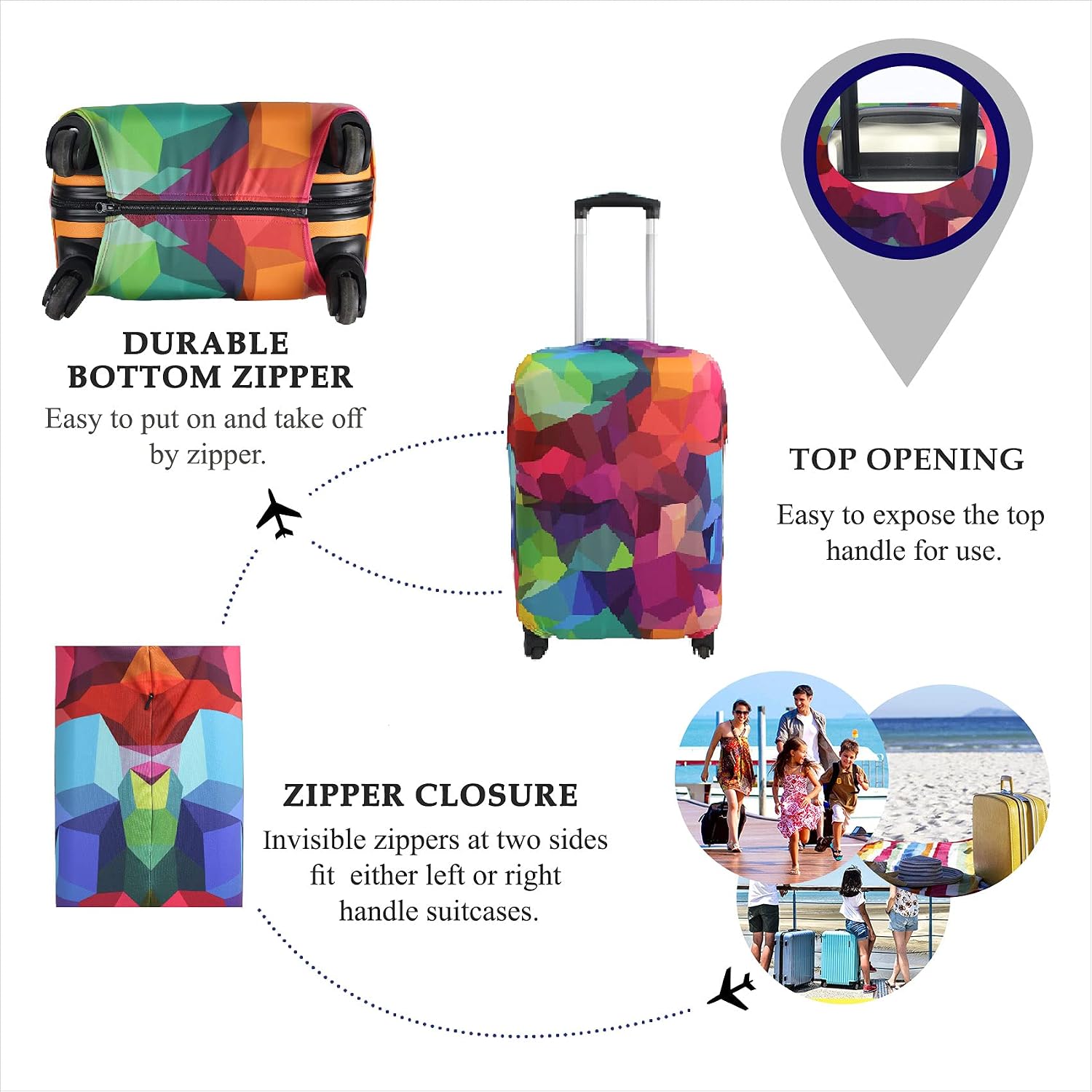 Detalle de Explore Land Travel Luggage Cover M 23–26 inch suitcase protector