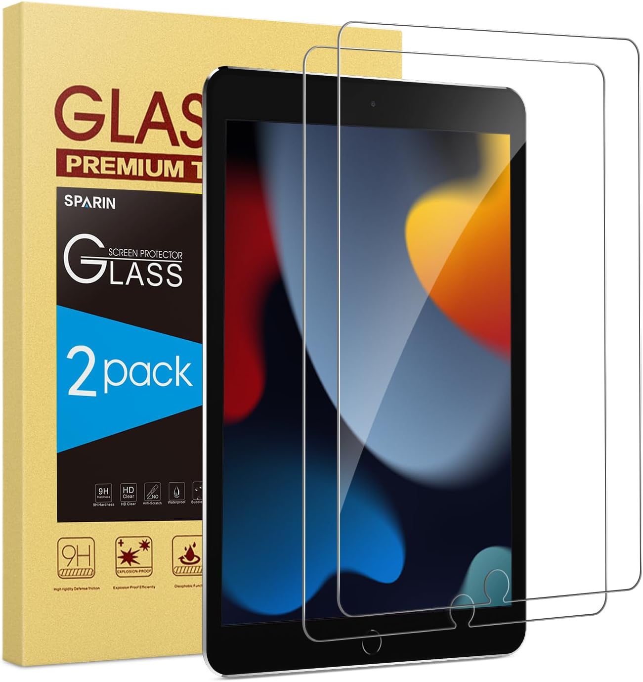 Detalle de SPARIN Panzer Schutz Glas für iPad 9. Generation (10,2 Zoll) – 2er-Set