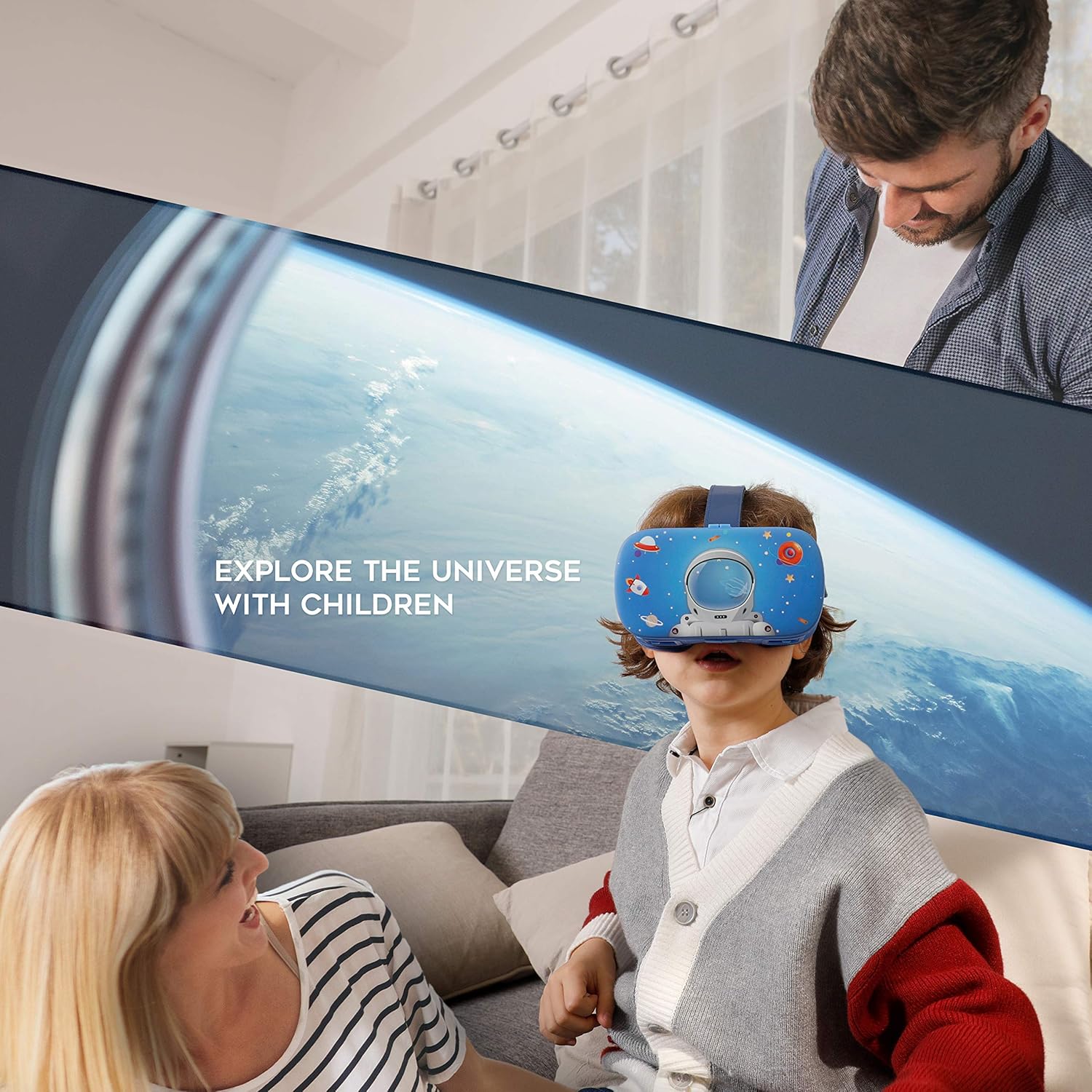 Thumbnail 3 de DESTEK V5 VR Headset for Kids (Ages 5–15) with 110° HD Lenses & Bluetooth Phone Controller