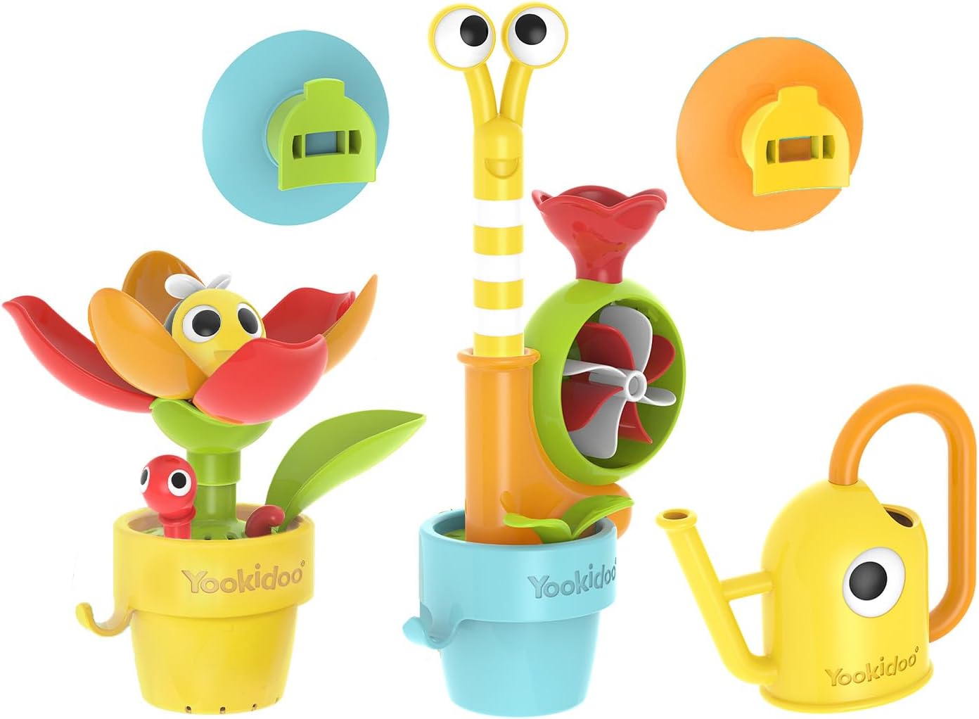 Thumbnail 4 de Yookidoo Pour 'N' Grow Pop Up Garden Adventure Set Bundle (Ages 1-3) – Snail, Flower & Watering Can for Bath Time