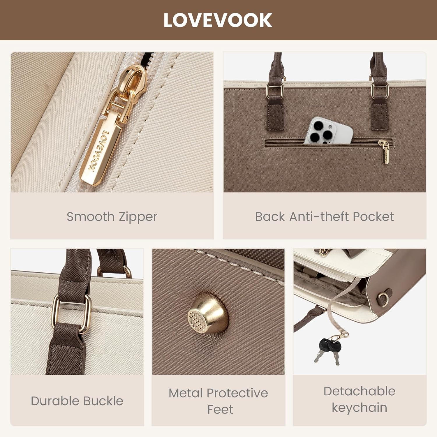 Thumbnail 6 de LOVEVOOK 15.6 Inch Laptop Handbag for Women