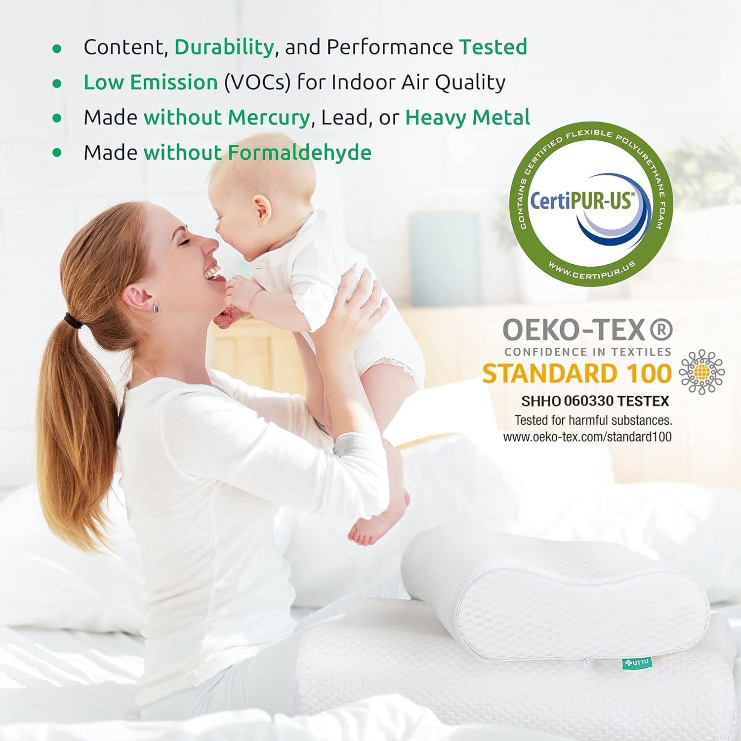 Thumbnail 6 de UTTU Cervical Pillow, 23.6" Memory Foam ⚙