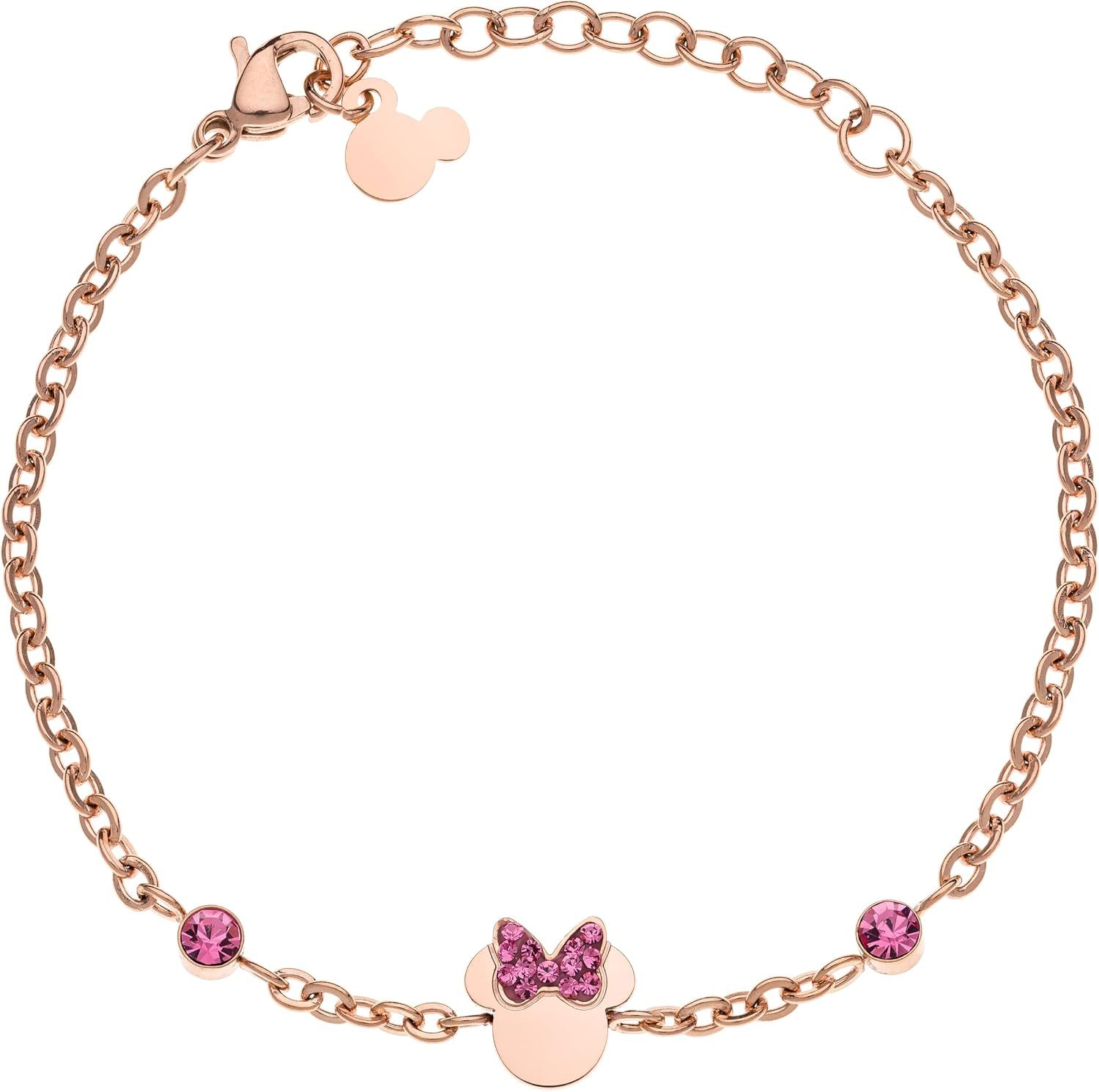 Thumbnail 6 de Disney Bracciale Minnie Mouse in Acciaio Inossidabile e Zirconi 13–18 cm