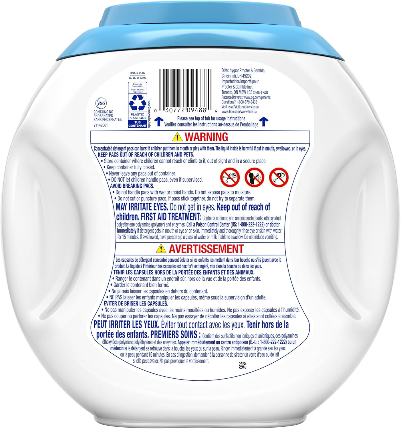 Detalle de Tide Pods Free & Gentle Laundry Detergent, Unscented, 76 Count