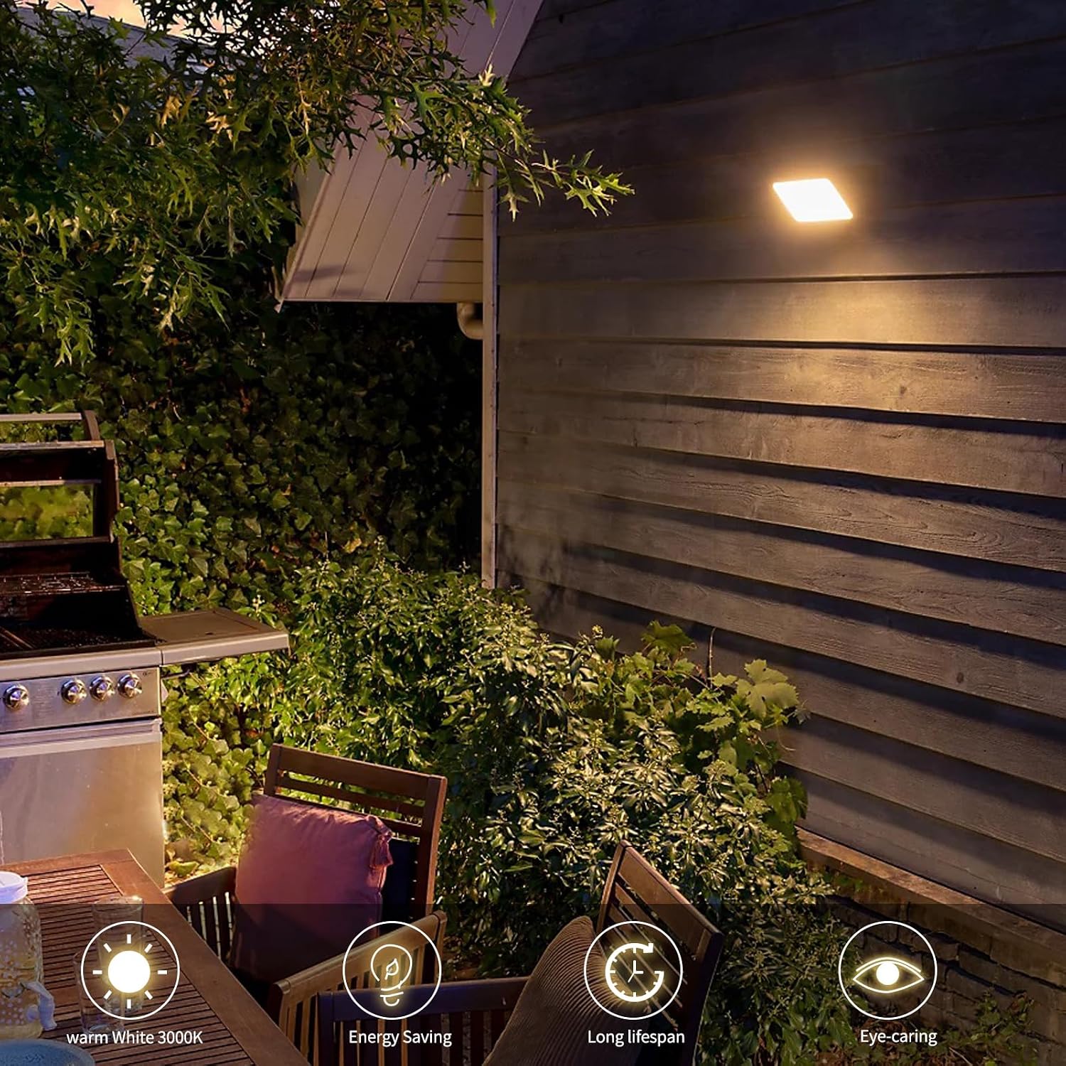 Detalle 2 de Fosingut 150W Foco LED Exterior IP66, Luz Seguridad Impermeable