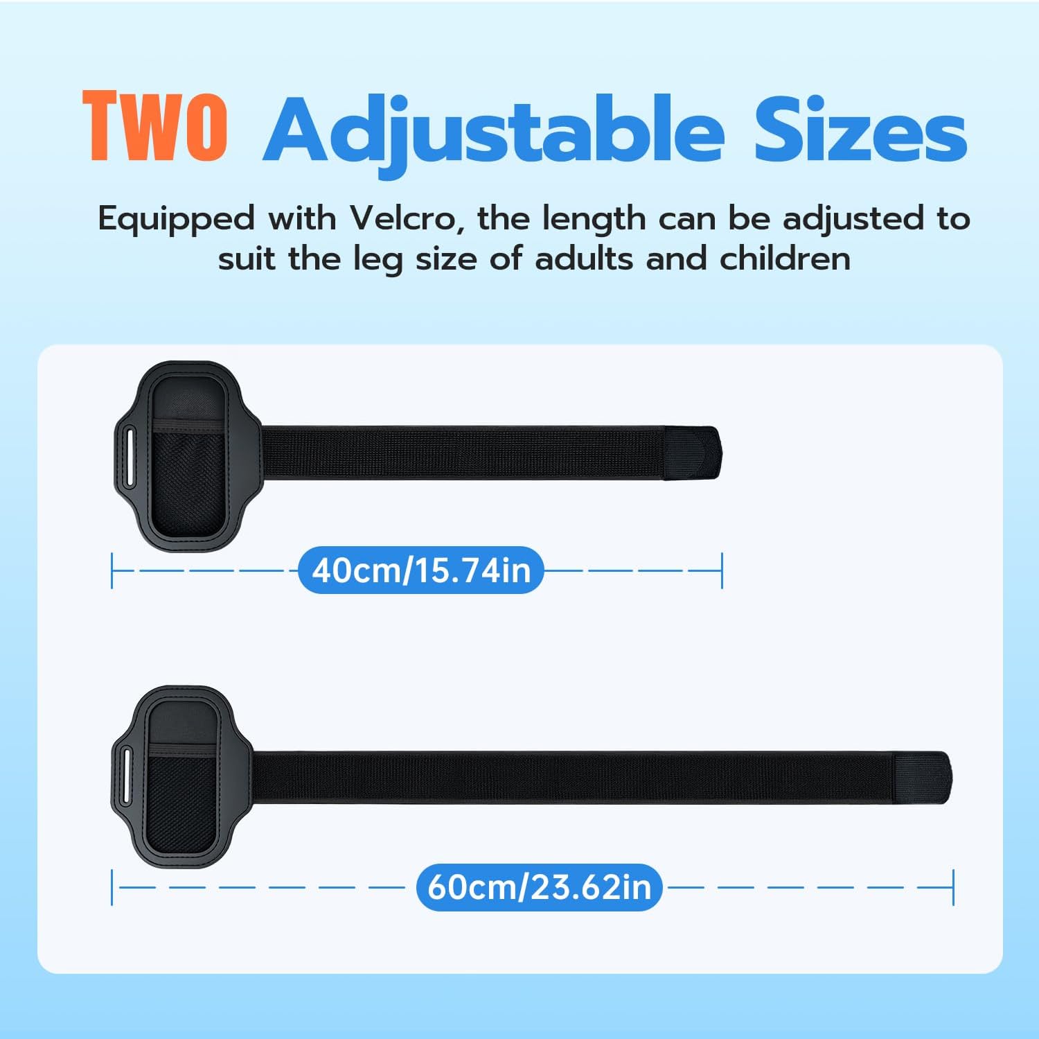 Thumbnail 4 de Mcbazel Bande de jambe pour manette de jeu Switch/Switch 2 Joy-Con – bracelet élastique ajustable noir (40 cm/60 cm)