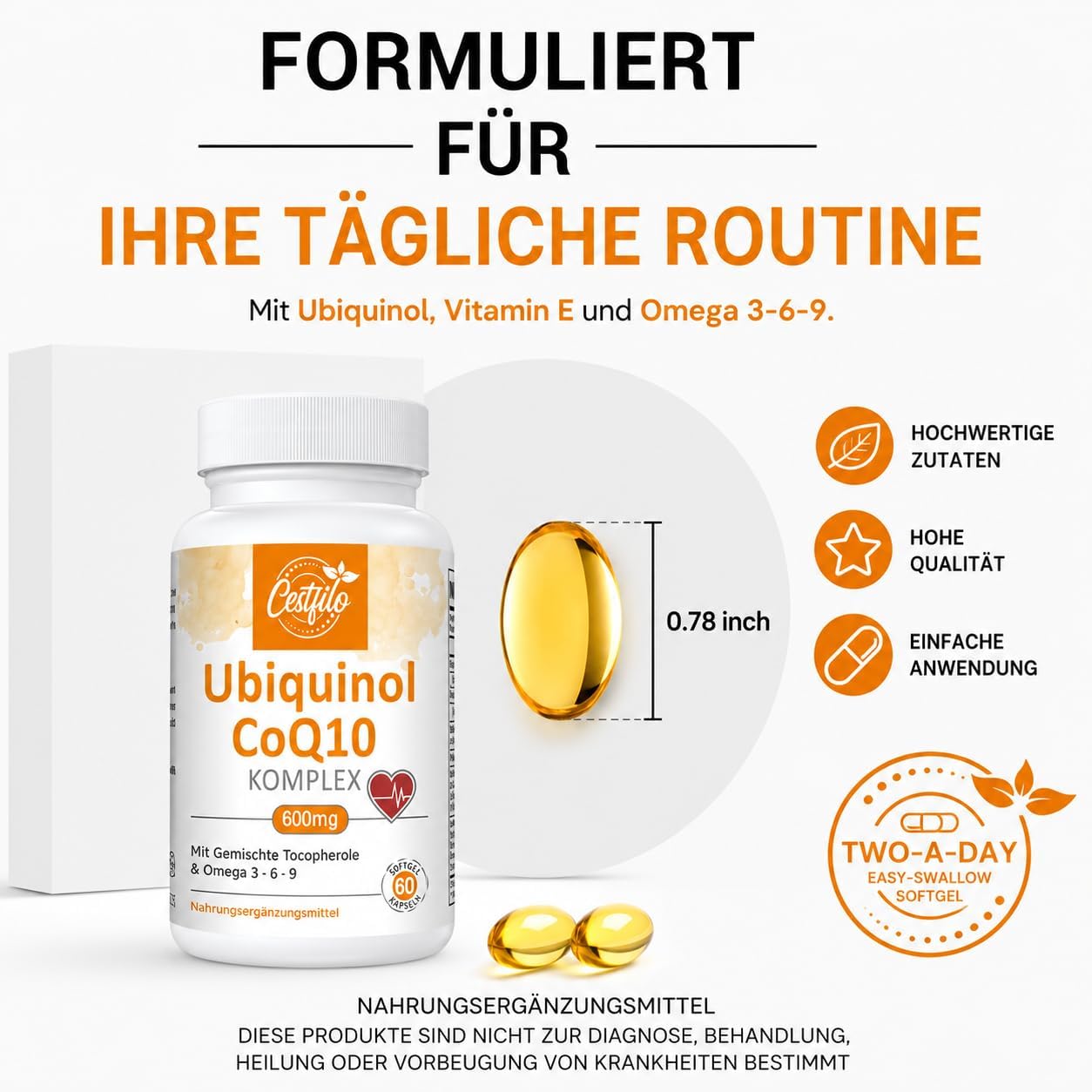 Thumbnail 4 de Ubiquinol CoQ10 600 mg Softgelkapseln 💊