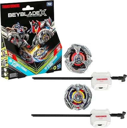 Detalle de Beyblade X Optimus Primal vs Starscream 🚀 Pack Colaboración