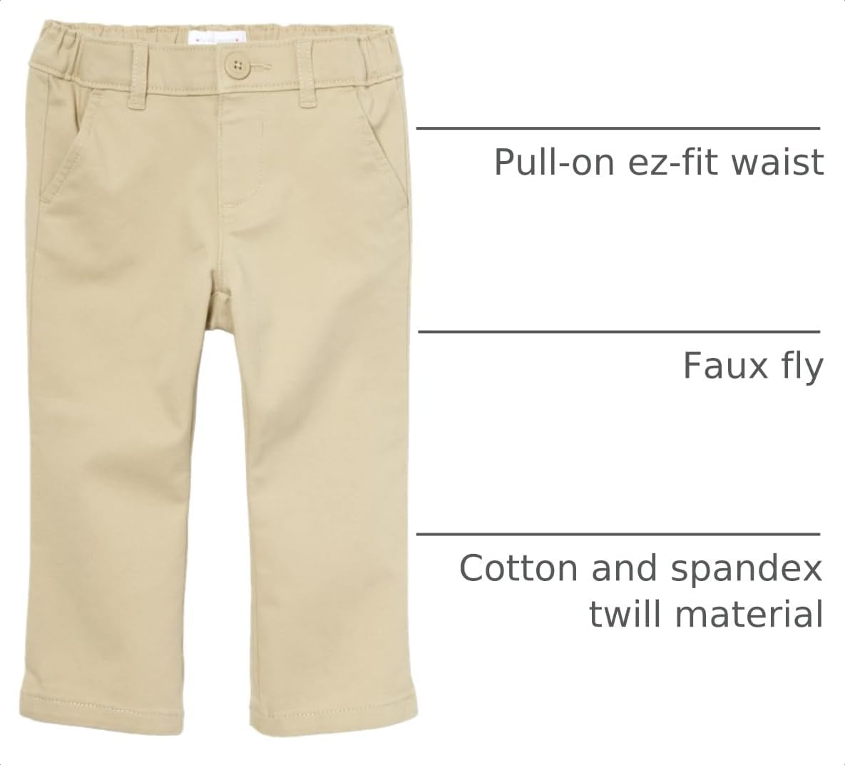 Detalle 2 de The Children's Place Baby Girls' Bootcut Chino Pants, Cotton-Blend Twill