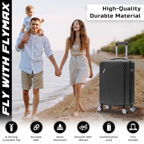 Thumbnail 3 de FLYMAX Medium Suitcase 67 Litre, 4 Wheel Lightweight ABS Travel Case