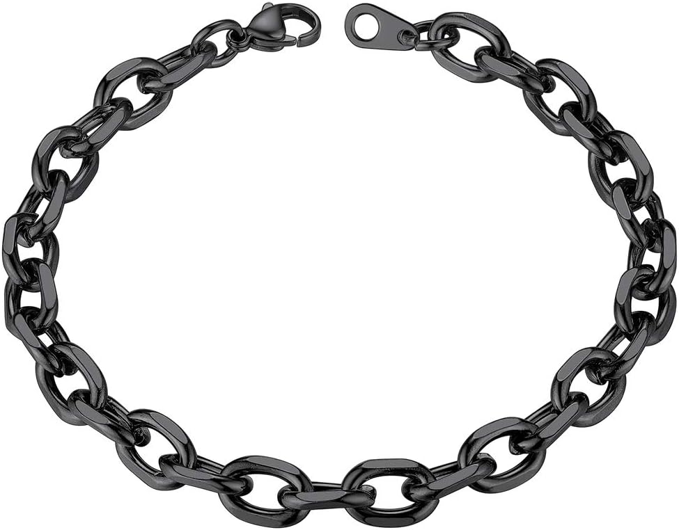 Detalle de ChainsHouse Bracelet Argent 21 cm 12 mm