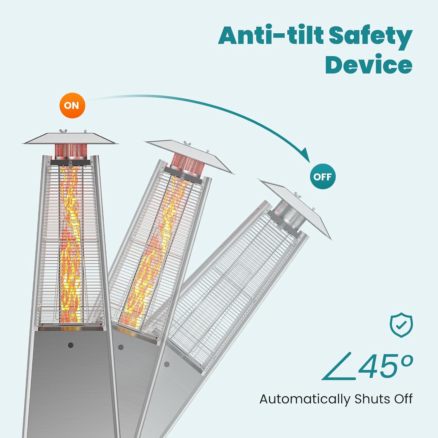Detalle de OLIXIS propane patio heater, 42,000 BTU