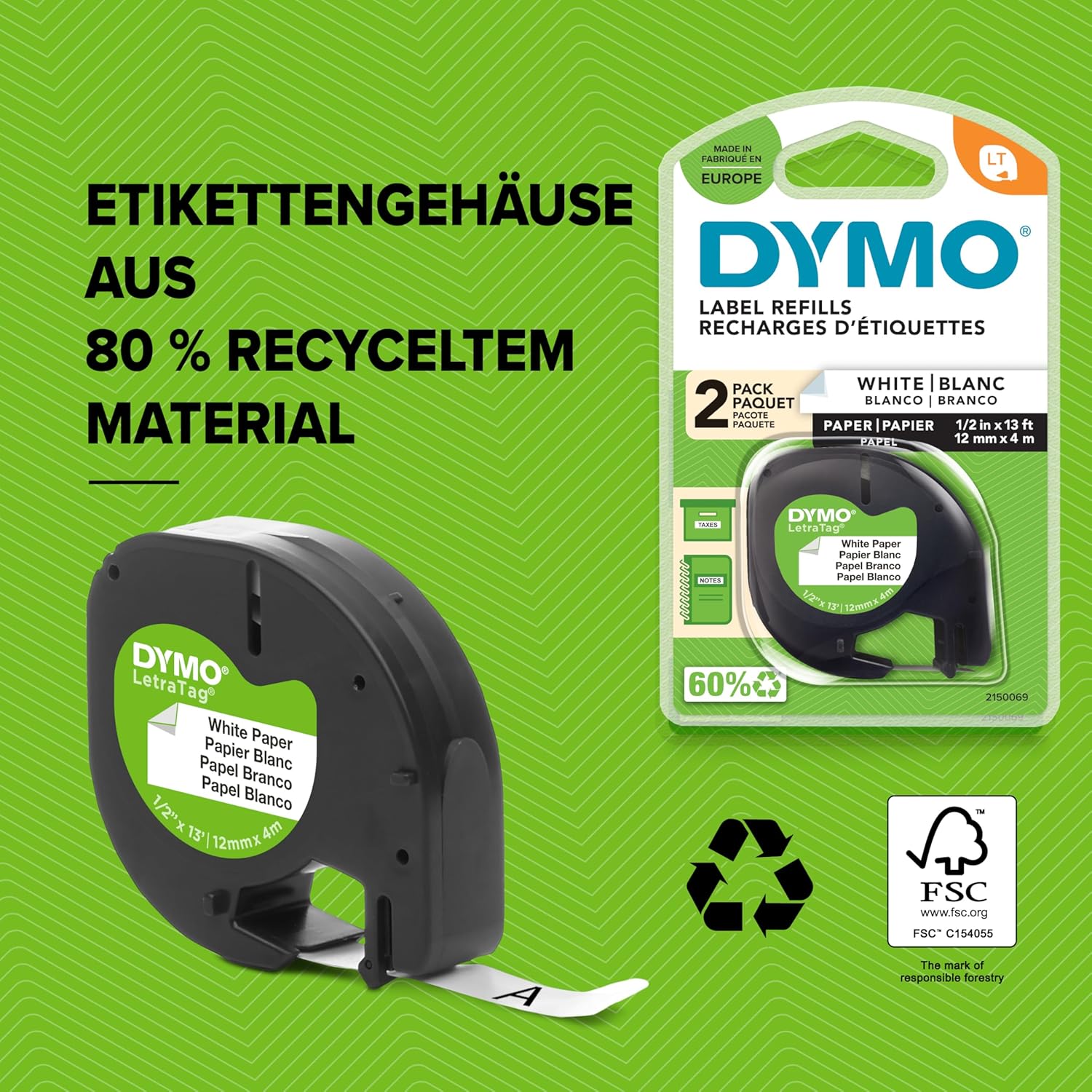 Thumbnail 6 de DYMO LetraTag LT-100H: Tragbarer Etikettendrucker für Büro und Haushalt